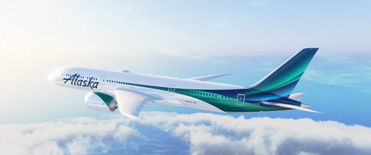 Die neue Lackierung auf einer Boeing 787 von Alaska Airlines: Expansionsdrang.