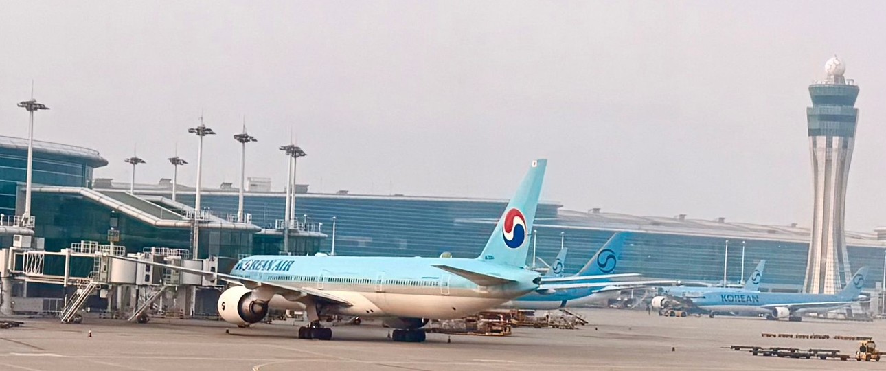 Flughafen Incheon mit Flugzeugen von Korean Air: Der Flughafenchef und der Präsident des Landes streiten öffentlich.