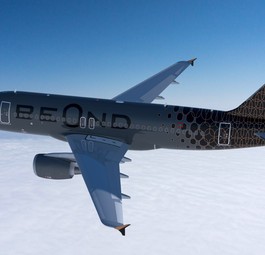 Ein Airbus A319 in Beond-Lackierung: Die Airline startet in diesem November ihren Flugbetrieb.