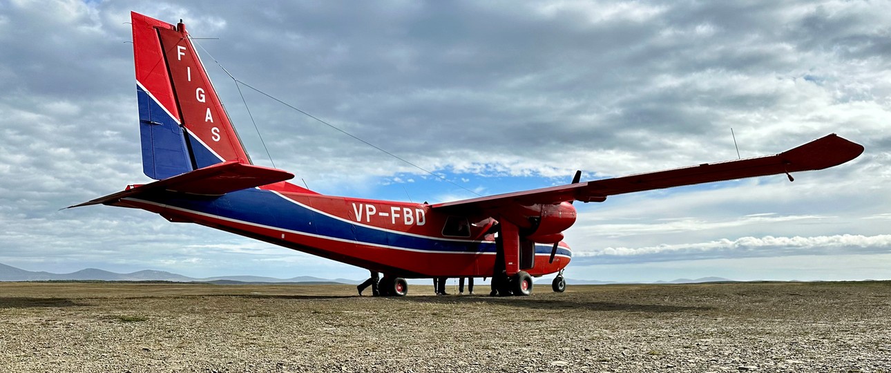 Britten-Norman Islander von Figas auf den Falklandinseln: Hersteller vor Schwierigkeiten.