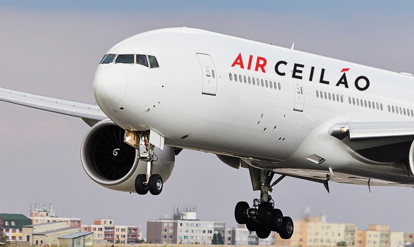 Flugzeug mit Air Ceilao-Schriftzug (Montage): Bald gibt es eine neue Airline in Sri Lanka.