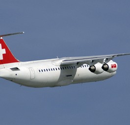 Avro 100 von Swiss: Heikle Begegnung über Süddeutschland.
