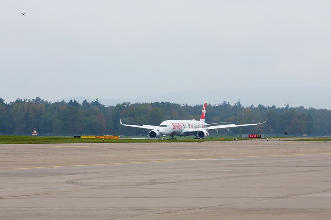 ... bei der Ankunft in Zürich am 9. Oktober. Der Jet ...