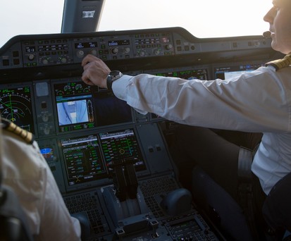 Airbus A350 cockpit: Undergoing modifications.