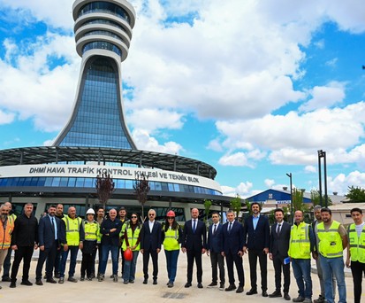 Der neue Tower am Flughafen Ankara: Der Turm ist 77 Meter hoch.
