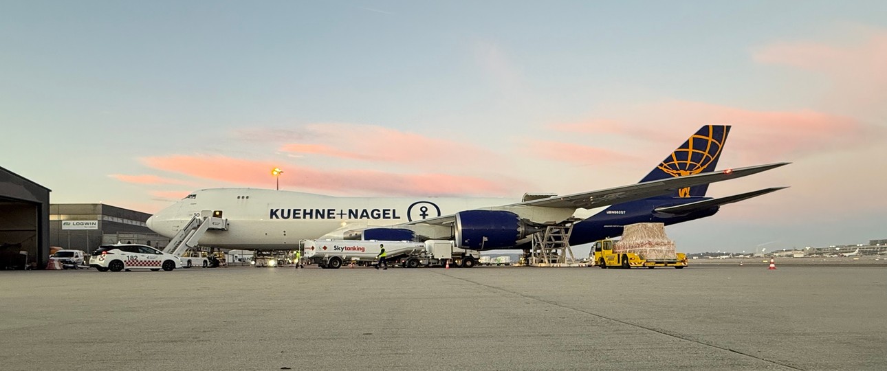 Die Boeing 747-8 F von Atlas Air in Stuttgart: Künftig fliegt sie nach Frankfurt.