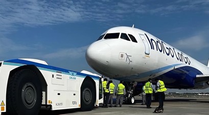 Abfertigung eines Airbus-Jets von Indigo durch Çelebi Aviation: Das Unternehmen musste die Arbeit in Indien einstellen.