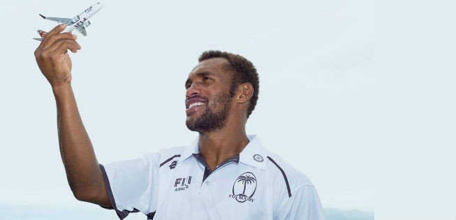 Rugby-Spieler der Mannschaft von Fidschi: Die Nationalairline Fidji Airways stieg auf neue Höhen.