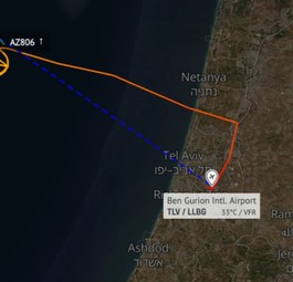 ita airways az806 tel aviv