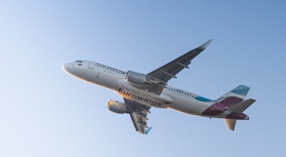 Airbus A320 von Eurowings: heikle Situation in Düsseldorf.