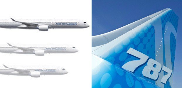 Airbus A350-1000: 332,1 Millionen Dollar – Boeing B787-10: 288,7 Millionen Dollar.