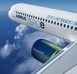 Wasserstoffflieger von Airbus: So könnte er aussehen.