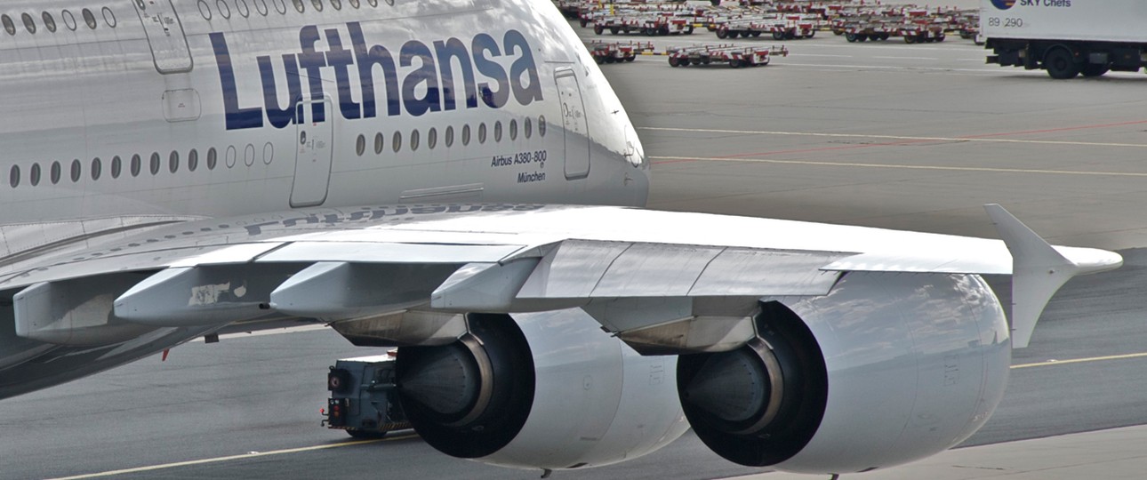 D-AIMB: Der Airbus A380 trug den taufnahmen München.