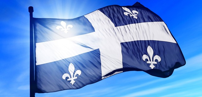 Flagge von Québec: Die Provinz ist nun an der C-Series beteiligt.