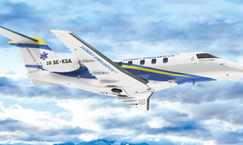 PC-24 von Svenskt Ambulansflyg: So soll der Jet aussehen.