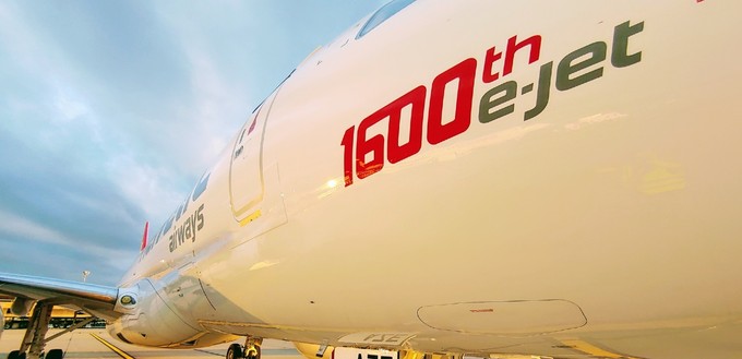 Die HB-AZE ist auch der 1600. E-Jet.