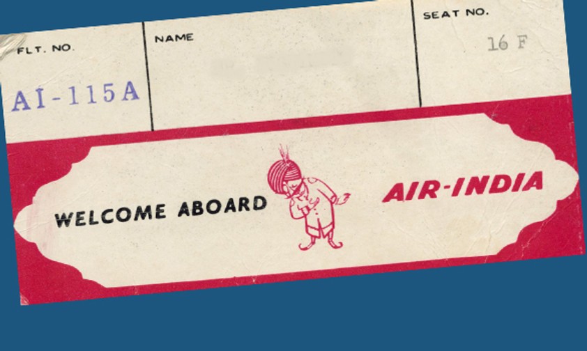 Alte Bordkarte von Air India: Bei der Umschulung wurde geschummelt.