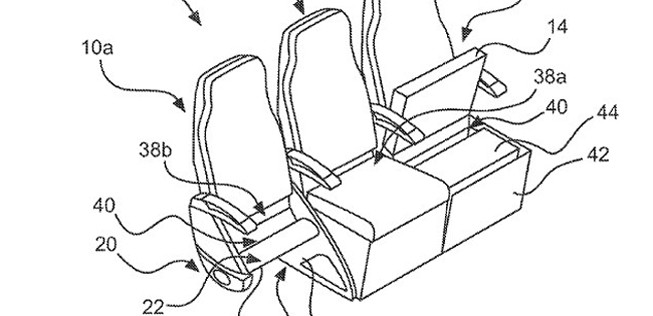 Es sieht ein bisschen aus wie ein Business-Class-Sitz vor dem Ausfahren – doch statt einer Liegefläche ist ein Gepäckfach integriert.