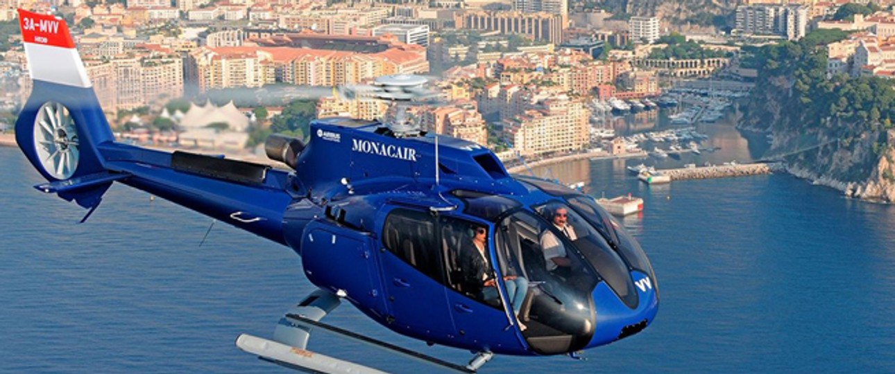 Helikopter von Monacair: Bald steigen Easyjet-Passagiere ein.