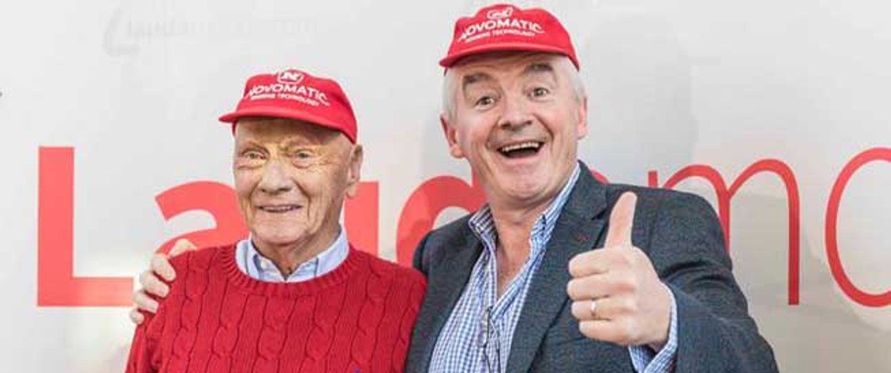 Niki Lauda (links) und Ryanair-Chef Michael O'Leary: Neue Partner.