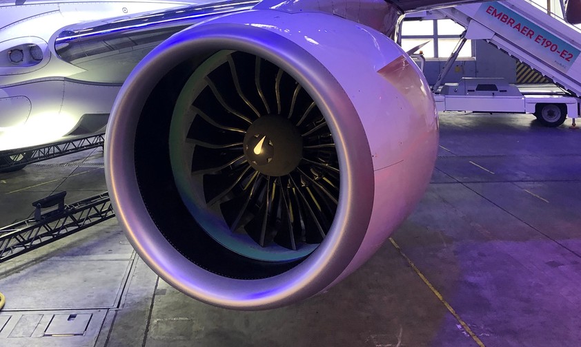 PW1919G an einer Embraer E190-E2 Helvetic Airways: Weniger lange Inspektionen nötig.
