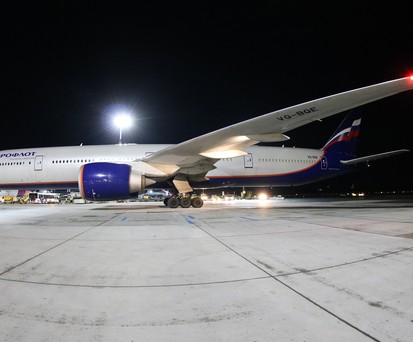 Boeing 777 von Aeroflot: Statt Passagieren...