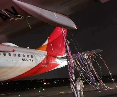 Der Airbus A319 mit dem Kennzeichen N557AV kollidierte in der Silvesternacht mit einem Ballon.