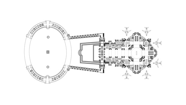 Die Basilika beinhaltet die Gates: «Der Weg zum Flugzeug ist eine Prozession, geleitet von Architektur.»