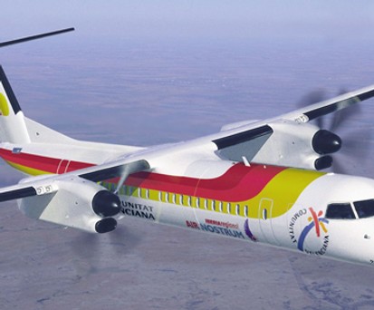 Dash 8Q300 von Air Nostrum: Kein Essen für die Crew.