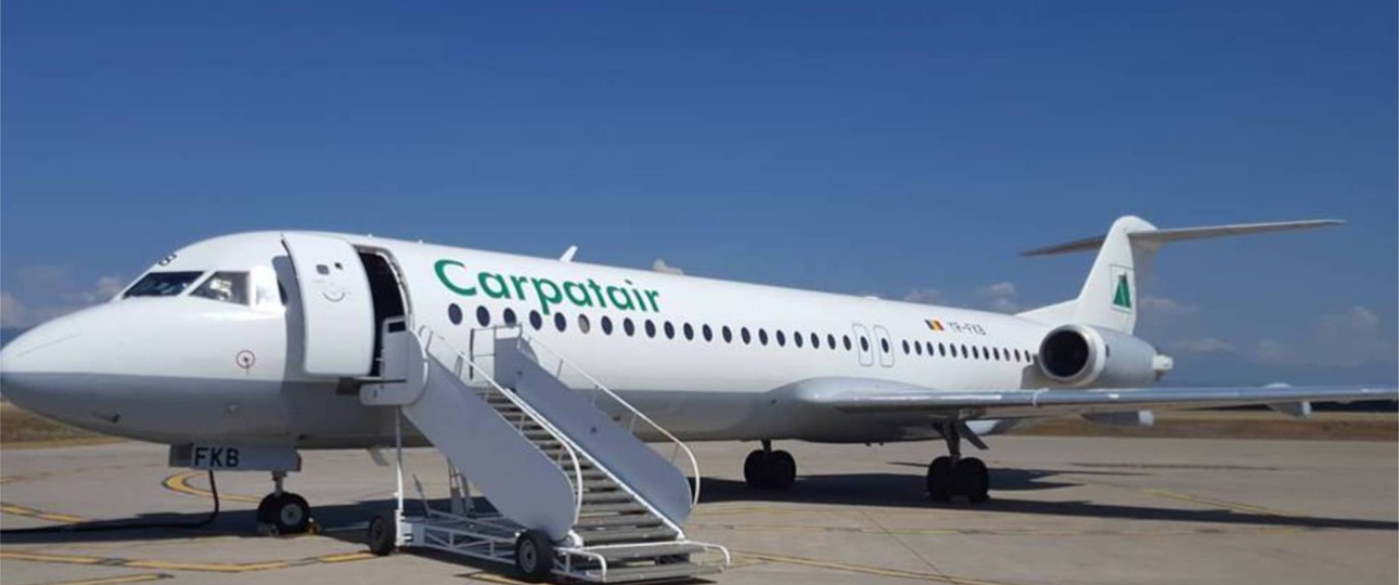 Fokker 100 von Carpatair: Die Maschine mit der Registrierung YR-FKB ist die letzte Fokker 100 im europäischen Linienbetrieb.