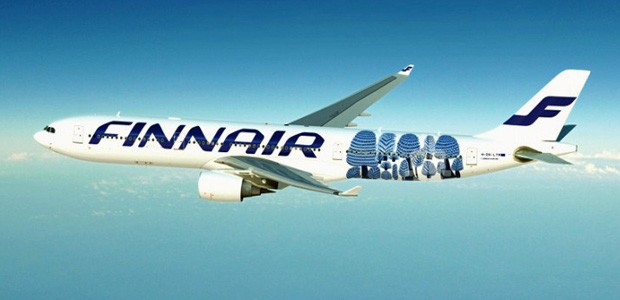 Finnair-A330 mit spezieller Bemalung: In der Ukraine inspiriert