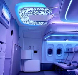 Schlaues Kabinenkonzept von Airbus: Der Sitz weiß, wie oft der Passagier aufs Klo muss.