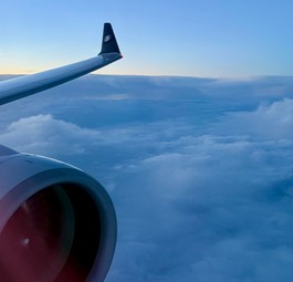 Blick aus einem Airbus A220 von Air France: Die Ticketsteuer steht vorerst doch nicht.