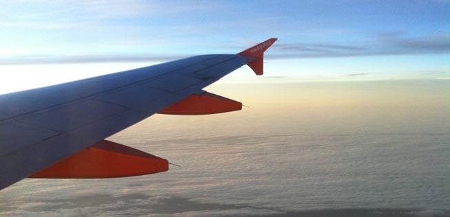 Mit EasyJet über Spanien.
