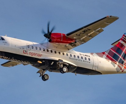 ATR 42 von Loganair: Nicht mehr lange in Dundee zu Gast.