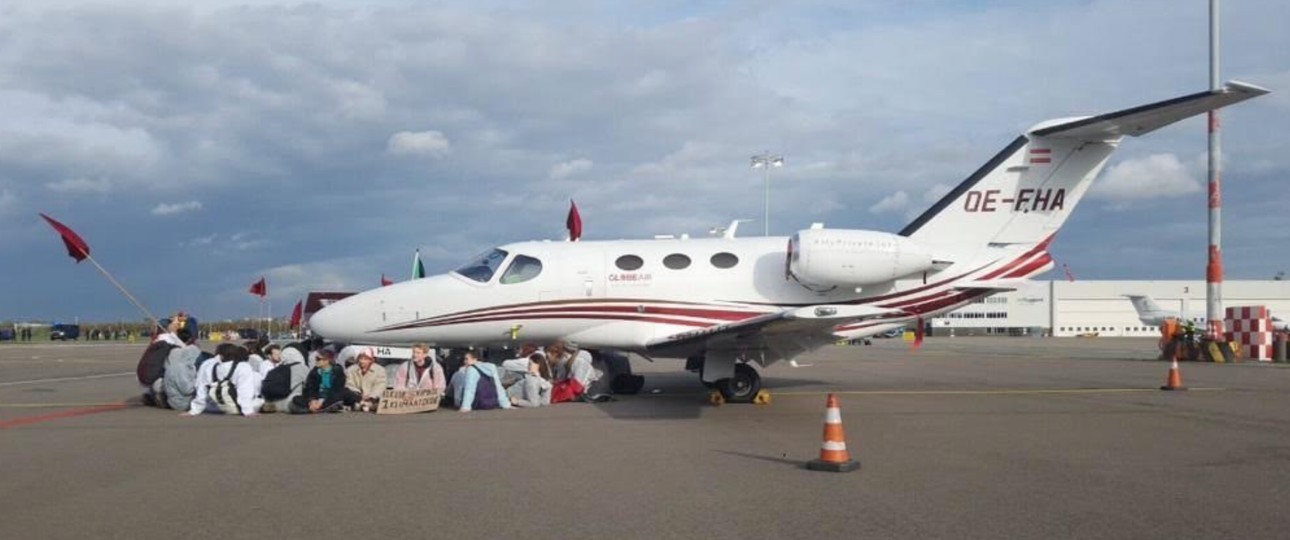 Protest am Flughafen Amsterdam: Auch Globe Air war betroffen.