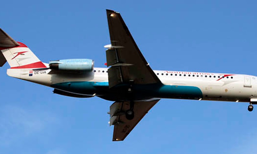Die Fokker 100 mit der Kennzeichnung OE-LVA: Nun in Australien unterwegs.