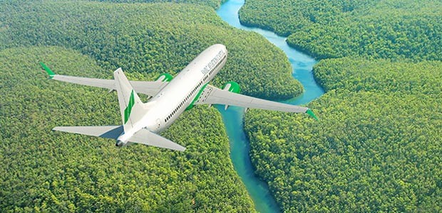 Boeing 737 Max mit SMBC-Logo: So bemalt werden die Flieger nie fliegen. Aber tolle Werbung ist es allemal.