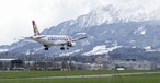 Airbus A320 von Edelweiss bei der Landung in Emmen: Spezieller Flug.