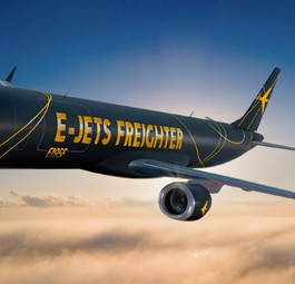 Eine Embraer E195 umgebaut um Frachtflugzeug: Soll so aussehen.