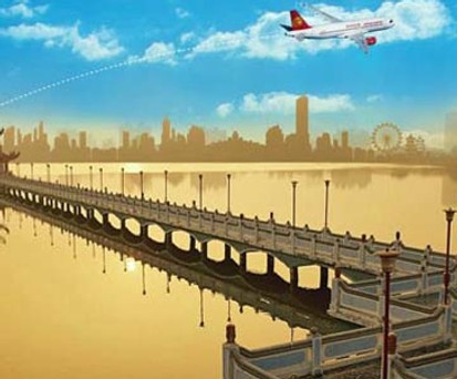 Webung von Juneyao Airlines: Neue Tochtergesellschaft.
