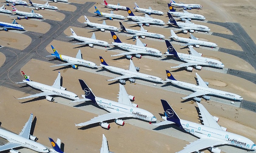 Geparkte Flieger in Teruel: Ob sie je wieder Linienflüge fliegen?