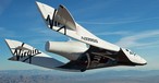 Spaceship Two von Virgin Galactic mit sechs Sitzplätzen: Bei Virgin plant man sowohl Rund- als auch Linienflüge in der langen Frist. 2013 soll es in den Dienst treten.