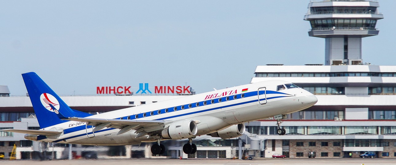 Flughafen von Minsk: Die Heimatbasis der Staatsfluggesllschaft Belavia.