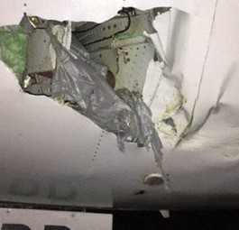 Schaden an der ATR: Die Maschine von Passaredo wurde arg in Mitleidenschaft gezogen.