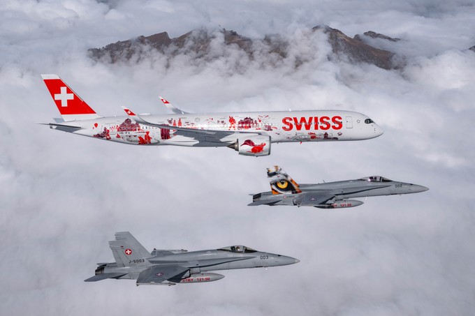 ... Jets der Schweizer Luftwaffe, die das ...