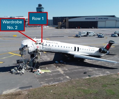 Die zerstörte Bombardier CRJ 900 von Air Canada: Unglückliche Verkettung von diversen Umständen.
