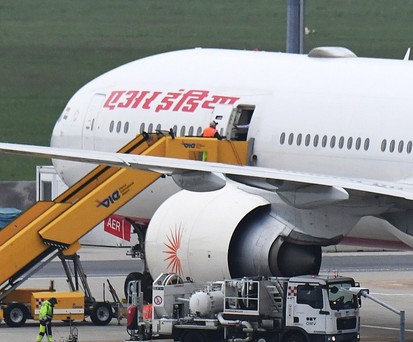 air india wien ziwschenlandung tanken