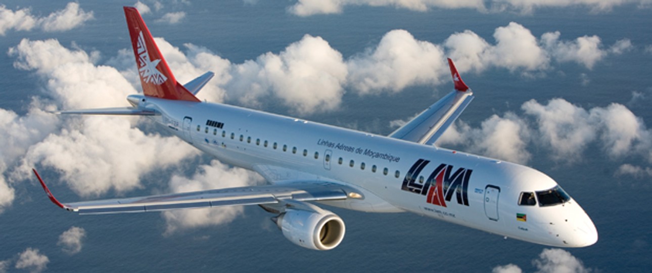Embraer 190 von LAM Linhas Aéreas de Moçambique: Neue Destinationen.