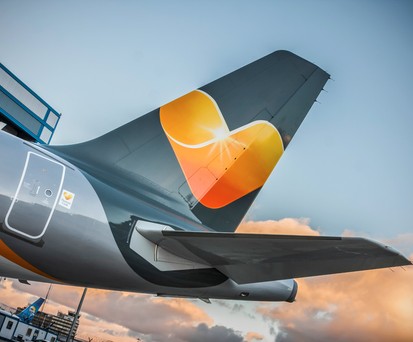 Thomas-Cook-Logo: Von der Pleite der britischen Mutter war Thomas Cook Aviation zunächst nicht betroffen.